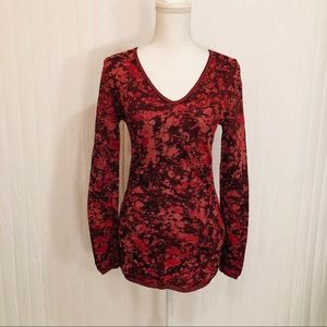 Missoni Red Multicolored Long Sleeved Top